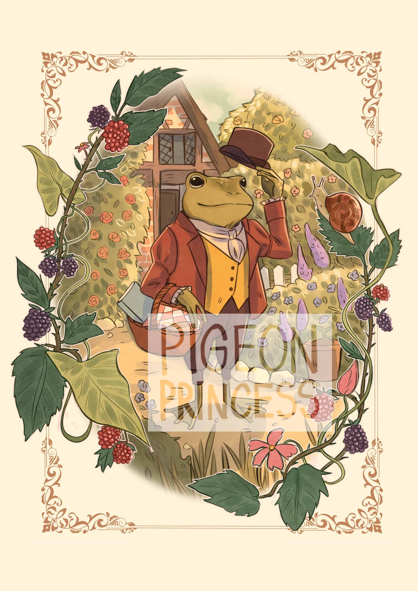 Fergus the Frog Print